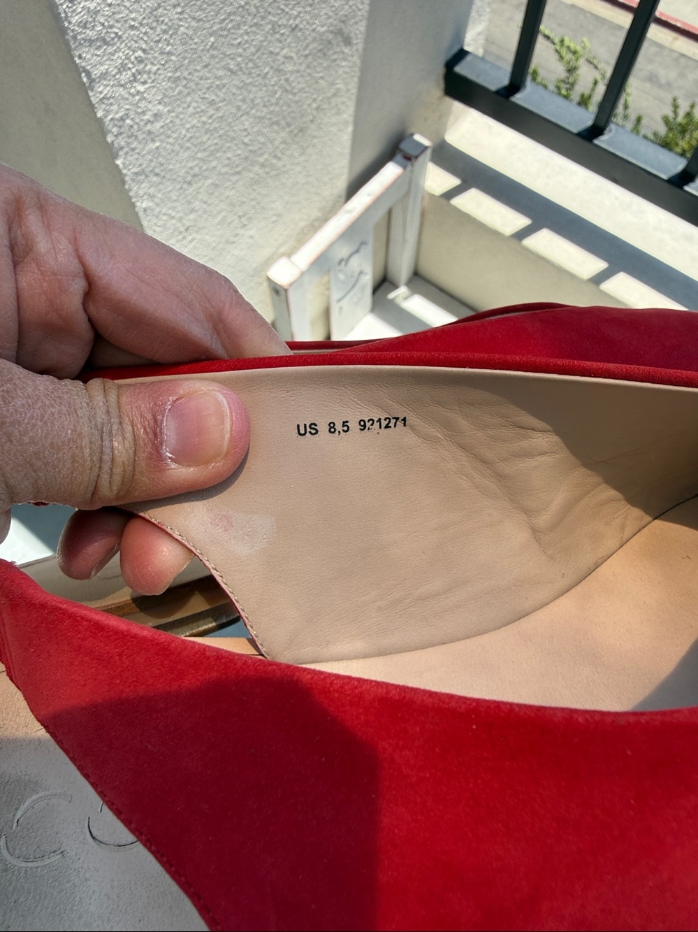 COS Womens Suede Slingback Slip On Flats Red Size 40 EU Size 8.5/9 US - Picture 9 of 11